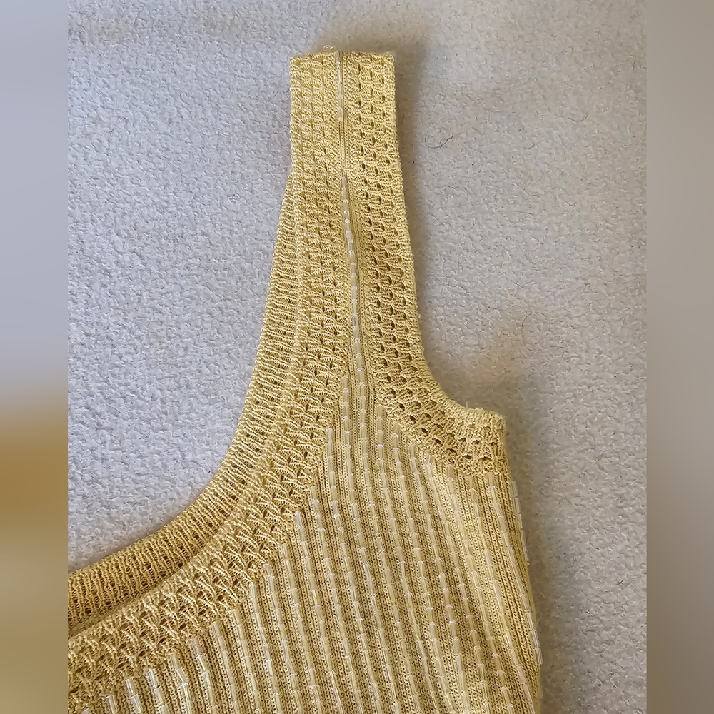 Oscar de la Renta beaded sleeveless top - Picture 5 of 9